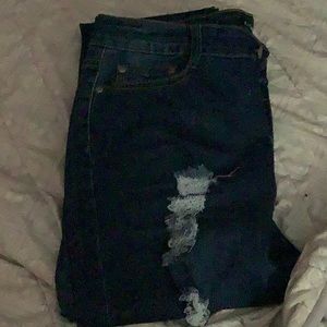 Skinny Fashion Nova ripped jeans